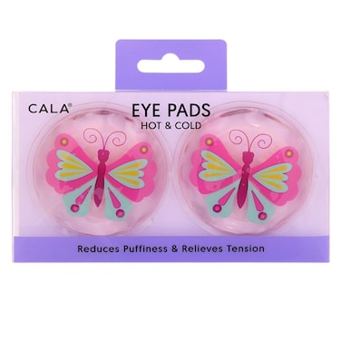 Cala Eye Pads Hot  Cold  Reduces Puffiness  Relieves Tension Purple Butterfly