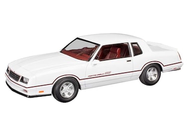 Revell 854496 1986 Chevrolet Monte Carlo SS 2N1 Model Car Kit 124 Scale 102Piece Skill Level 4 Plastic Model Building Kit White