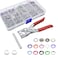 200 Sets Metal Snaps Fasteners Kit 95mm 10 Colors Metal Prong Ring Button with Fastener Pliers Press Tool for Sewing and Crafting