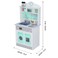 Teamson Kids Little Chef Madrid Classic Interactive Wooden Play Kitchen with Sink Oven Microwave and Storage Space for Easy Clean Up Gray with Mint Accents
