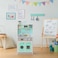 Teamson Kids Little Chef Madrid Classic Interactive Wooden Play Kitchen with Sink Oven Microwave and Storage Space for Easy Clean Up Gray with Mint Accents
