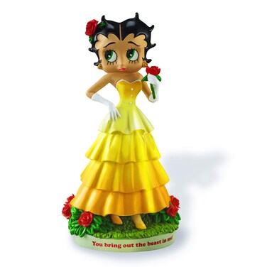 Betty Boop You Bring Out The Beast in Me by The Bradford Exchange HandPainted Collectible Beauty and The Beast Belle Doll Statue Figurine Handcrafted Decor to Add to Your Collection