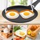 GOYLSER 4 Pack Food Grade Silicone Egg Rings 2Pcs Square Egg Rings  2Pcs Round Egg Molds for Cooking Fried Egg Shape Silicon Egg Cooking Rings
