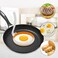 GOYLSER 4 Pack Food Grade Silicone Egg Rings 2Pcs Square Egg Rings  2Pcs Round Egg Molds for Cooking Fried Egg Shape Silicon Egg Cooking Rings