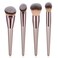 4pcs Professional Makeup Brush Set Premium Synthetic Liquid Foundation Brush Blending Powder Tapered Kabuki Makeup Brushes Cosmetics Applicator
