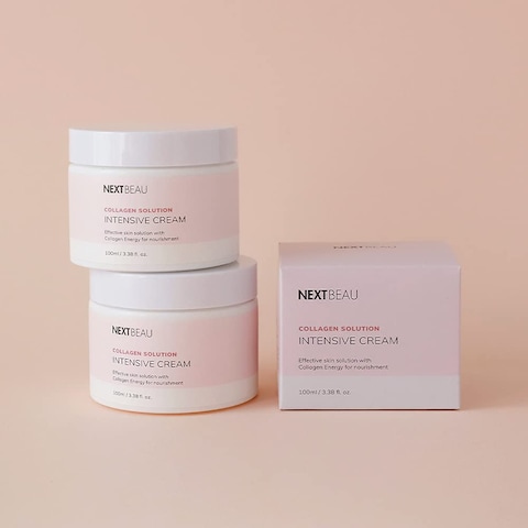 NEXTBEAU Collagen Solution Intensive Face Cream 352 Oz  100g Korean skincare Deep hydrating for Day Cream  Night Cream  Hydrating Cream  Moisturizing Facial Cream