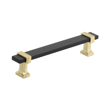 Amerock  Cabinet Pull  Brushed Matte BlackBrushed Gold  5116 inch 128 mm Center to Center  Overton  1 Pack  Drawer Pull  Drawer Handle  Cabinet Hardware