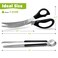Kitchen Scissors Korean Barbecue Scissors and Tongs Set Kitchen Shears and Tongs for Cutting Meat Chicken Vegetables Stainless Steel Multipurpose Nonslip Serrated Sharp BBQ Scissors BBQ Tongs
