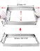 QWORK Stainless Steel Sheet Pan Extender Adjustable Cake Mold Ring Half Size Square2 Pack