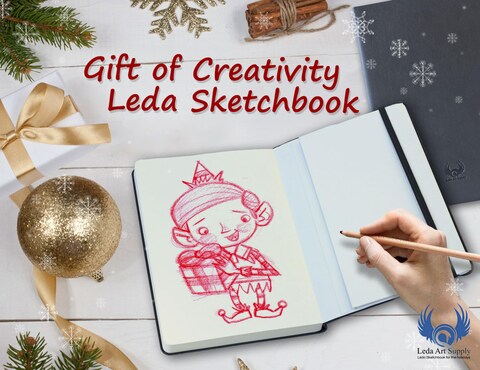 Leda Art Supply Large Sketchbook 160 Pages Softbound Cover Sketchbook for Artists  Drawing Notebook for All Leather Sketchbook Ideal for Ink Water Color Pen Pencils  7 x 10 inch Art Journal