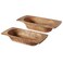 Mud Pie DOUGH BOWL SET Brown small 5 x 20 x 8  large 5 x 24 x 10 12