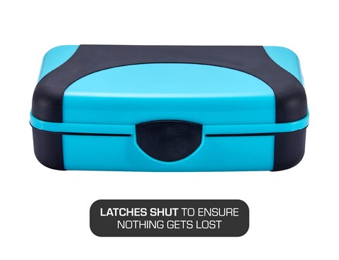 Its Academic Hard Pencil Case Durable Plastic Pencil Box KidFriendly Design Blue  Black