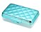 Its Academic Metallic pencil Case Box Hard Plastic Stylish QuitedPattern Lid Blue