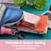 Its Academic Metallic Pencil Case Box Hard Plastic Stylish QuitedPattern Lid Rose Gold