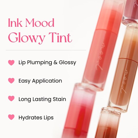 Peripera Ink Mood Glowy Tint LipPlumping Naturally Moisturizing Lightweight GlowBoosting LongLasting Comfortable NonSticky Mask Friendly No White Film 03 ROSE IN MIND