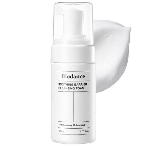 BIODANCE Soothing Barrier Cleansing Foam Micro Bubble Foam Gentle  Mild Face Cleanser  406 floz 120ml