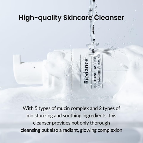 BIODANCE Soothing Barrier Cleansing Foam Micro Bubble Foam Gentle  Mild Face Cleanser  406 floz 120ml