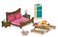 Lil Woodzeez Master Bedroom  Dining Set  Miniature Furniture and Kitchen Accessories  26pc Toy Set with Bed Table Fridge and More  Toys for Kids Age 3