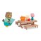 Lil Woodzeez Master Bedroom  Dining Set  Miniature Furniture and Kitchen Accessories  26pc Toy Set with Bed Table Fridge and More  Toys for Kids Age 3