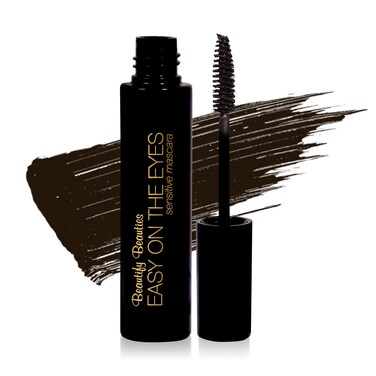 EASY ON THE EYES Sensitive Eye Mascara By Beautify Beauties  Hypoallergenic Mascara For Contact Lens Wearers  Nonirritating Fragrancefree Mascara For Natural Looking Lashes 035 oz BlackBrown