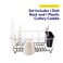 Sweet Home Collection 2 Piece Dish Drying Rack Set Drainer with Utensil Holder Simple Easy to Use Fits in Most Sinks 145 x 13 x 525 Black