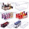 Set of 8 Clear Plastic Storage Bins 4 Large and 4 Small Stackable Storage Containers for Pantry Organization and Kitchen Storage BinsHome Edit and Cabinet Organizers