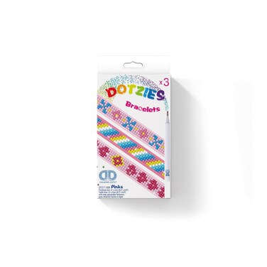Diamond Dotz DDZDTZ11008 Dotzies Bracelets Kit Pinks3pc