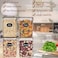 Wildone Large Food Storage Containers 52L 175oz 4 Piece BPA Free Plastic Airtight Food Storage Containers for Flour Sugar Baking Supplies Kitchen  Pantry Containers with 20 Labels