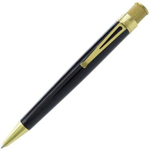 Retro 1951 Rollerball Tornado Brass Classic Lacquers Black VRRB1301