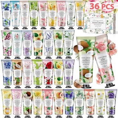 VESPRO 36 Pack Hand Cream Gifts Set For Wome Moisturizing Mini Hand Lotion for Dry Cracked HandsHand Lotion Travel Size in Bulk for Thanksgiving Gift and Baby Shower Favors36 Scented30ml