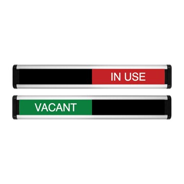 Viro Vacantin Use Sliding Door Sign  GreenRed Edition  264 x 60mm  104 x 24