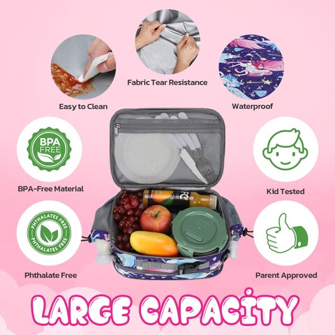 Maelstrom Lunch Box KidsExpandable Kids Lunch BoxInsulated Lunch Bag for KidsReusable Lunch Tote Bag for BoyGirl9LHorse KB02MSLB023