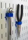 Wall Control Pegboard 1in x 1in CBracket Slotted Metal Pegboard Hook for Wall Control Pegboard and Slotted Tool Board  Blue