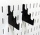 Wall Control Pegboard Slotted Metal Pegboard Rod Bracket Pair Accessory Pack for Wall Control Pegboard and Slotted Tool Board  Black