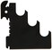 Wall Control Pegboard Slotted Metal Pegboard Rod Bracket Pair Accessory Pack for Wall Control Pegboard and Slotted Tool Board  Black