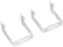 Wall Control Pegboard 2in x 2in CBracket Slotted Metal Pegboard Hook for Wall Control Pegboard and Slotted Tool Board  White