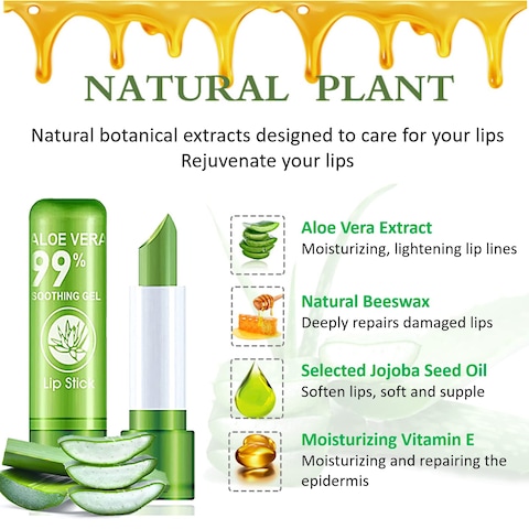 LZYLLS 6 Pack Aloe Vera LipstickLong Wear Nourishing Lip stickWaterproof Moisturizing Color Changing Lip Balm LipstickLip GlossMagic Temp Color Change Matte Lip Gloss Makeup
