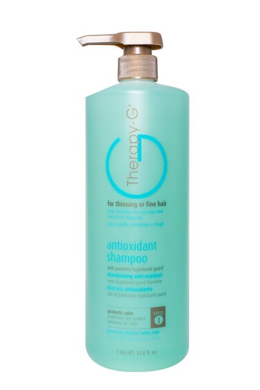 TherapyG Antioxidant Shampoo Liter 338oz for fine thinning hair and anti hair loss Protects hair color and prevents damage and helps inhibit DHT and stimulate renewed growth shampoo