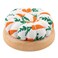 Rolybag Pin Cushion Wooden Base Needle Pincushions Carrot Pattern Style Round Pin Cushion for Sewing Needle Holders or DIY Crafts