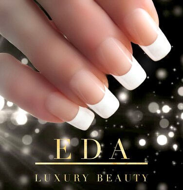 EDA LUXURY BEAUTY Natural Nude Pink White French Luxe Design Press On Nails Full Cover Acrylic Nail Kit Glue On Daily Wear False Nails Extra Long Square Nail Art Tips Super Fashion Fake Nails Set