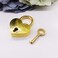 CHDHALTD Mini Heart Lock Vintage Mini Padlock Key Lock Heart Shape Padlock for Jewelry BoxStorage BoxDiaryLuggage HandbagGift
