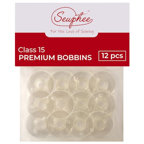2024 Upgraded fits Janome Bobbins  Class 15 Bobbins  Compatible for Janome Kenmore Brother Sewing Machine  Premium Clear Plastic Bobbin for Smooth Consistent Stitch Quality  12 pcs