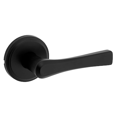 Kwikset Katella Interior Passage Door Handle Lever For Closet and Hallway Doors Reversible NonLocking Handle Lever Matte Black with Microban Protection
