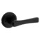 Kwikset Katella Interior Privacy Door Handle with Lock Door Lever For Bathroom and Bedroom Matte Black Reversible Keyless Push Button Lock Door Lever with Microban Protection