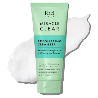 Rael Face Wash Miracle Clear Exfoliating Cleanser  Face Cleanser for Oily  Acne Prone Skin Korean Skin Care Facial Foaming Cleanser Hydrating wSalicylic Acid Vegan Cruelty Free 51 fl oz