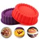 AILEHOPY 8 Inch Silicone Charlotte Cake Pan Set of 2 Round Baking Molds for Cheese CakeChocolate Cake Rainbow Cakes Strawberry Shortcake Brownie Tart Pie