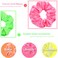 IVARYSS Neon Scrunchies for Hair 80s Premium Velvet Soft Hair Scrunchy Solid Colors Thick Elastic Bands Hair Accessories for Women and Girls 12 Pack