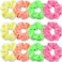 IVARYSS Neon Scrunchies for Hair 80s Premium Velvet Soft Hair Scrunchy Solid Colors Thick Elastic Bands Hair Accessories for Women and Girls 12 Pack