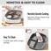 JUSTUP Nonstick Grill Pan 3in1 Egg Pan 11 Inch Non Stick Skillet Pan Heat Resistant Handle 3 Section Skillet Pancake Pan Divided Pan Cooking Pan for Breakfast Egg Bacon and Burgers