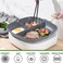 JUSTUP Nonstick Grill Pan 3in1 Egg Pan 11 Inch Non Stick Skillet Pan Heat Resistant Handle 3 Section Skillet Pancake Pan Divided Pan Cooking Pan for Breakfast Egg Bacon and Burgers